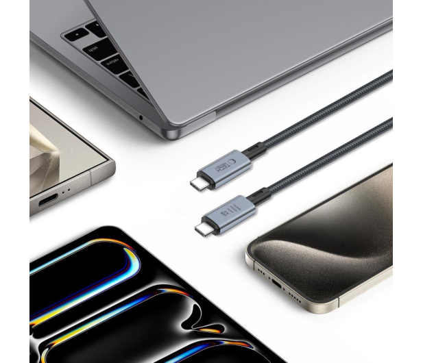 Tech-Protect ULTRABOOST USB 4.0 8K 40GBPS TYPE-C CABLE PD 240W 200CM GREY - 1600752 - zdjęcie 3